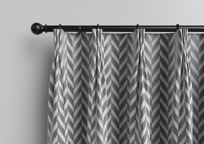 Chevron Stripe, Grey - Made to Measure Curtains - Image 11